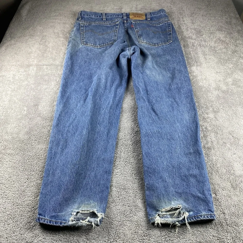 Levis 550 Relaxed Fit‎ Tapered Leg Jeans Mens 38x30 Blue Denim Vintage Y2K